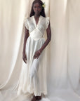 Vintage 1940’s Delicate Silk Crème Dress