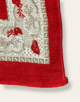 Vintage Early 1900’s Turkey Red Floral Border Bandana