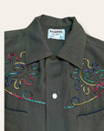 Vintage 1950’s Rancher Embroidery Rayon Western Shirt