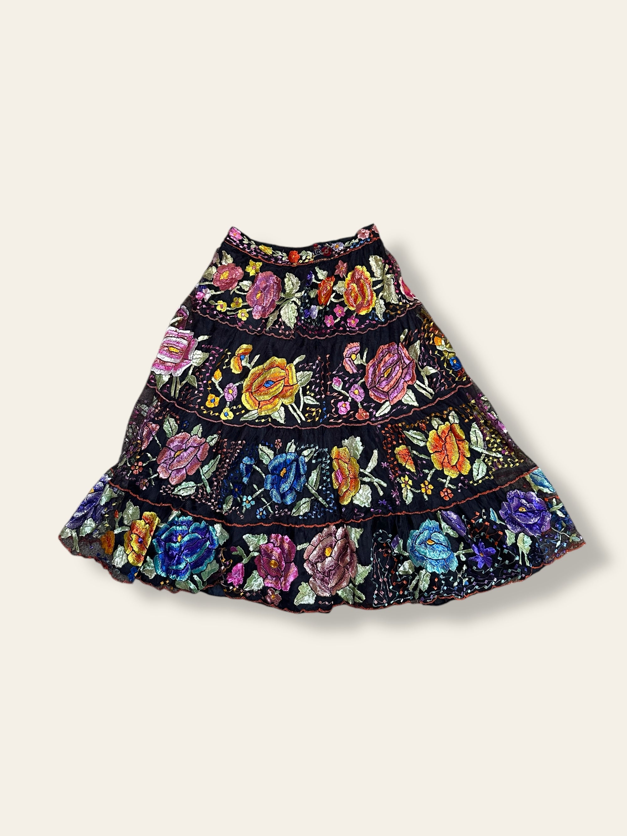 Vintage 1950’s Chiapas Hand Embroidered Skirt