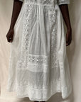 Vintage Edwardian White Cotton Eyelet Dress