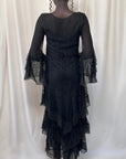 Vintage 1920’s Sheer Chiffon & Lave Layered Flapper Dress