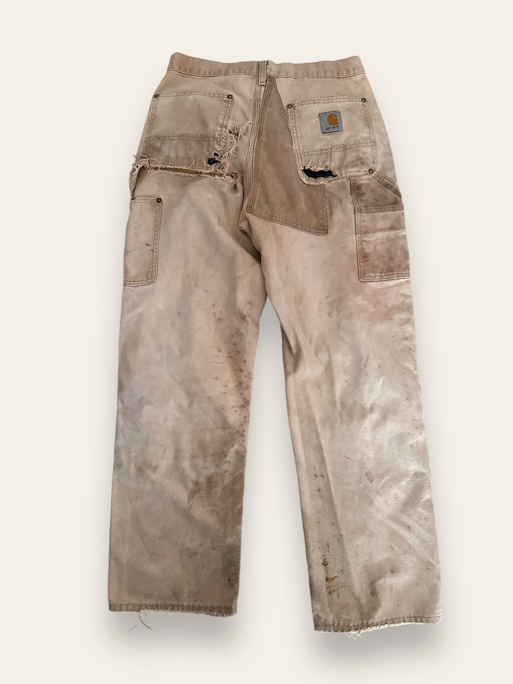 Vintage Carhartt Thrashed Canvas Pants W:28