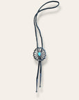 Vintage Navajo Sterling and Turquoise Bolo Tie