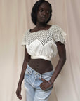 Vintage Edwardian Crochet Bodice Top