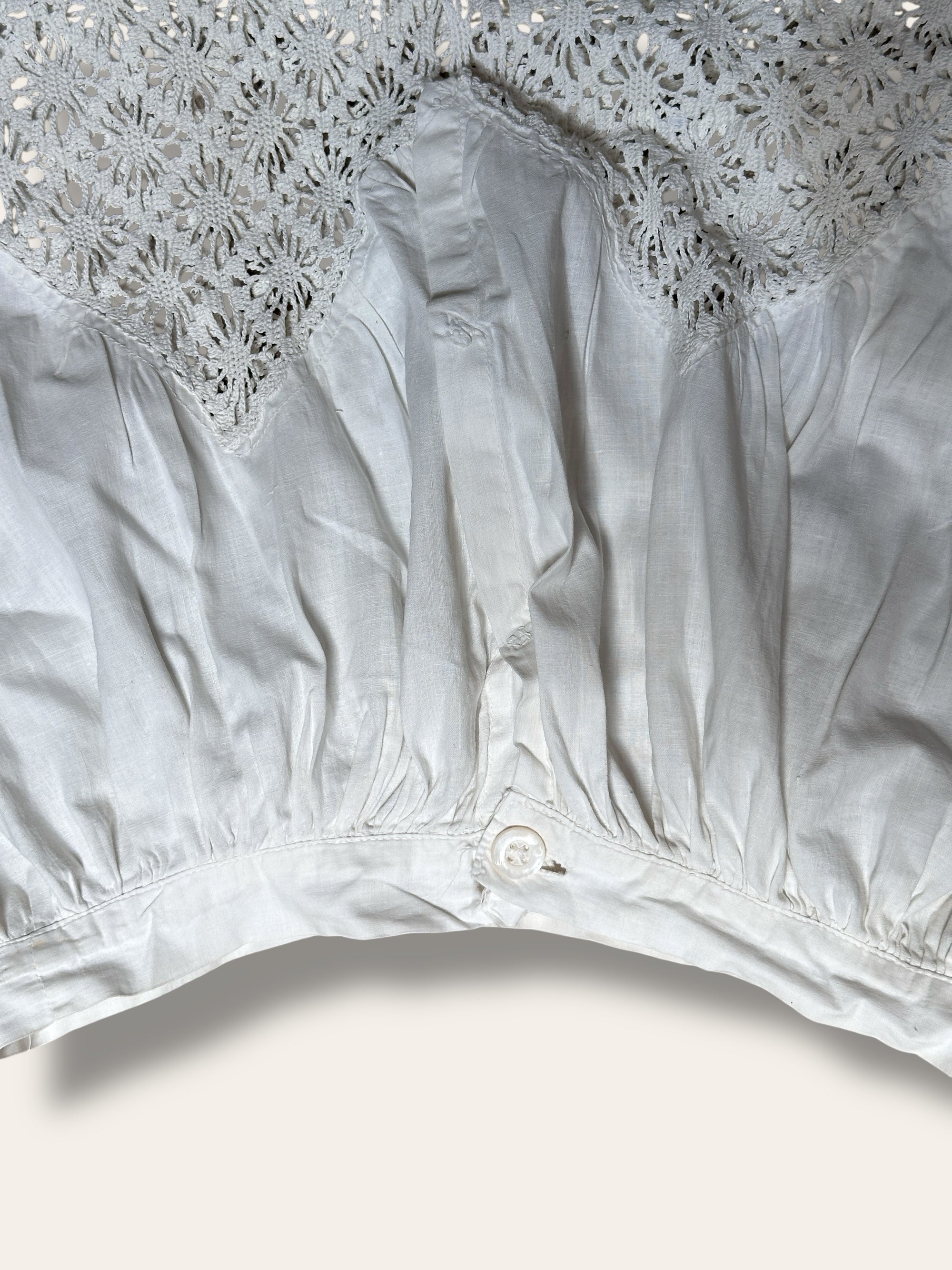 Vintage Edwardian Crochet Bodice Top