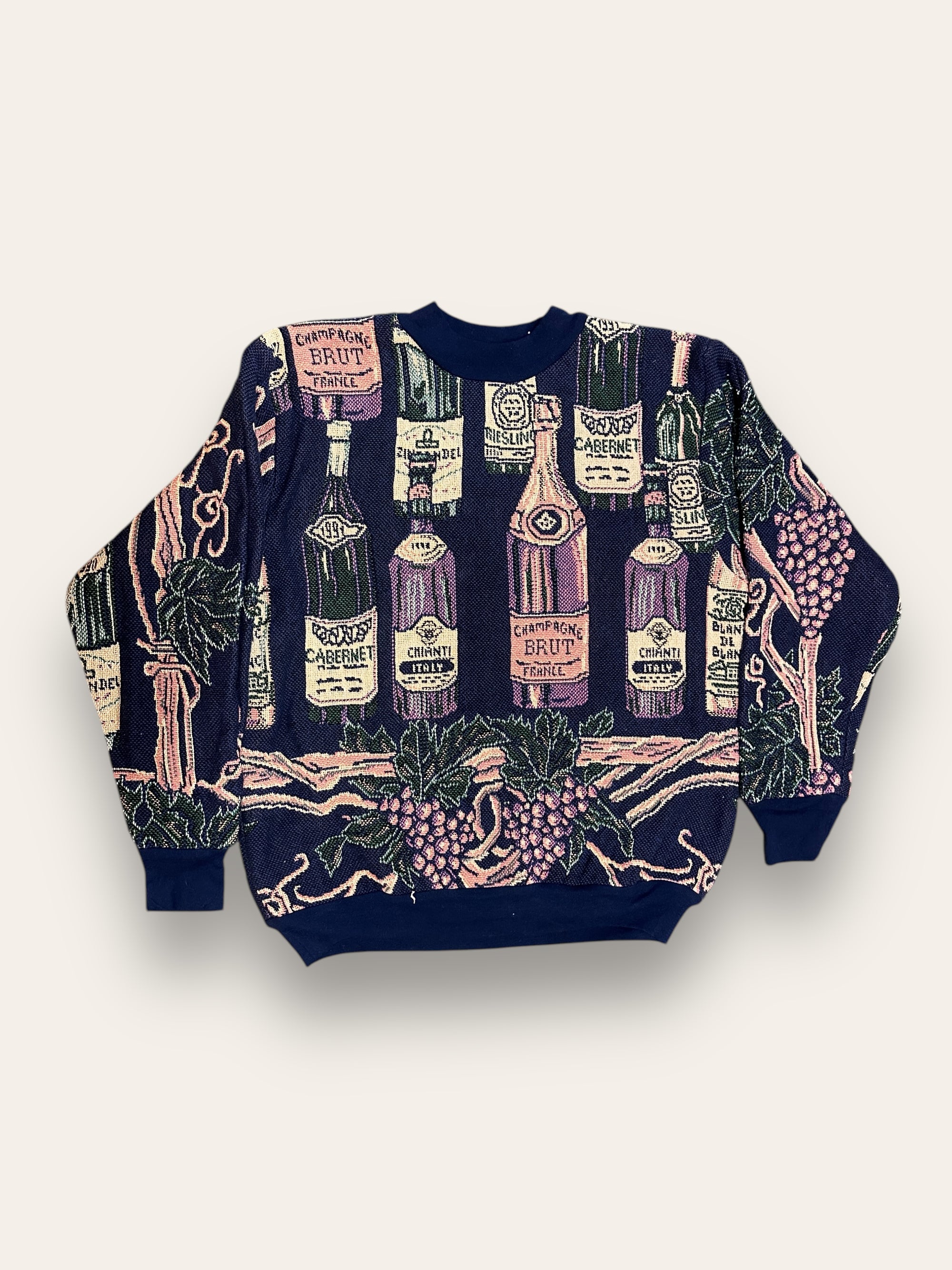 Vintage Deadstock 1990’s Sugar Street Weavers Wine Bottle Pullover