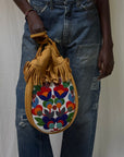 Vintage 1950s Northern Plains Medicine Bag Native American Beaded Leather Bag | Floral Seed Bead Design | Handmade Tribal Art Purse