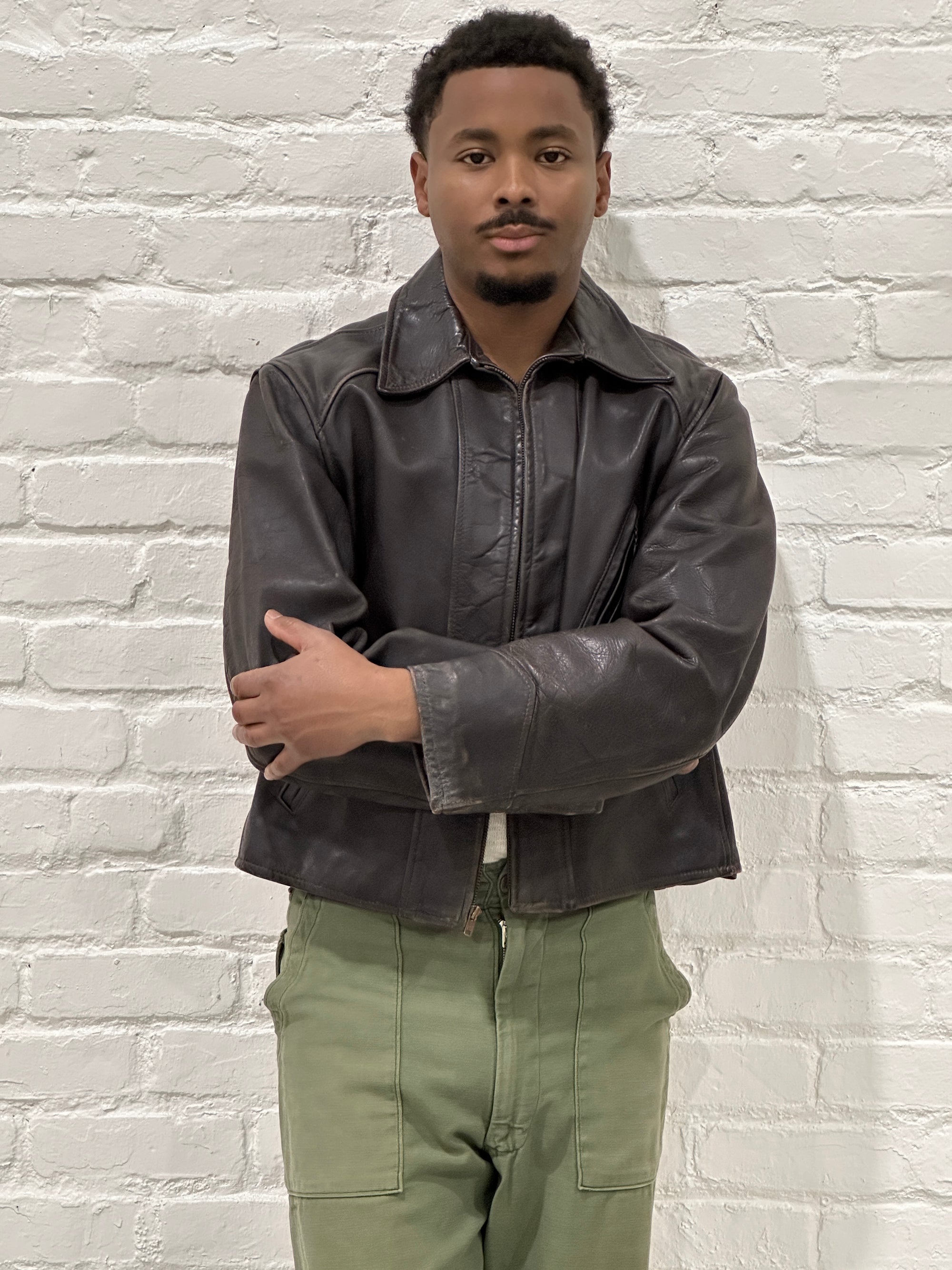 Vintage 1950’s Golden Bear Horsehide Leather Jacket