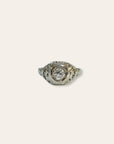 Vintage 1920’s 14k White Gold European Cut Diamond Ring Size 5.5