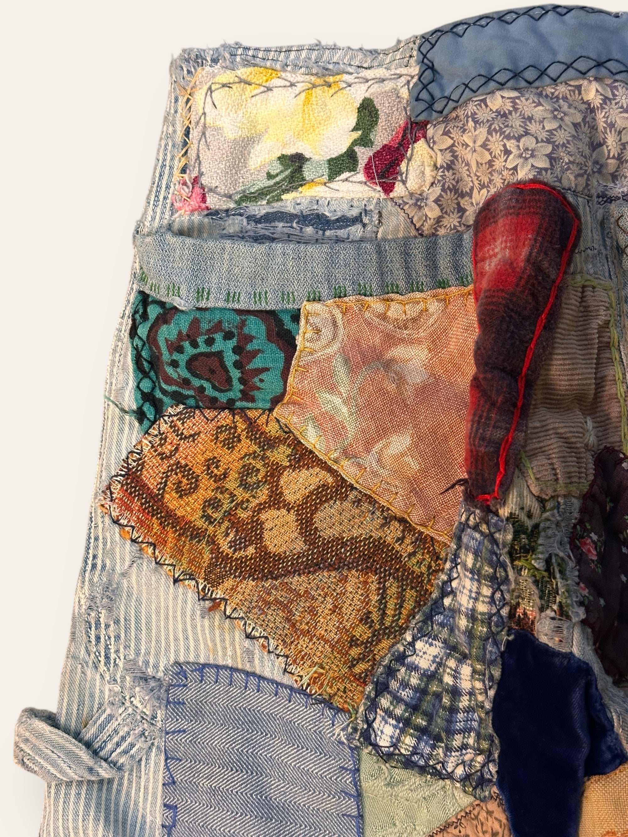 Vintage 1960’s Original Hippie Patched Lee Denim Jeans W:27