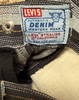 Vintage 1950’s Deadstock Levi’s Western Side Zip Ranch Striped Denim Pants W:24