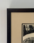 Vintage MCM Yamada Signed Edition 1/10 “REST” | Framed Japanese Sosaku-Hanga Woodblock Print Mid Century Art