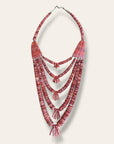 Vintage Santo Domingo Spiny Oyster Shell Five Strand Necklace