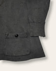 Vintage 1930s Distressed Cotton Grey Heather Work Cardigan
