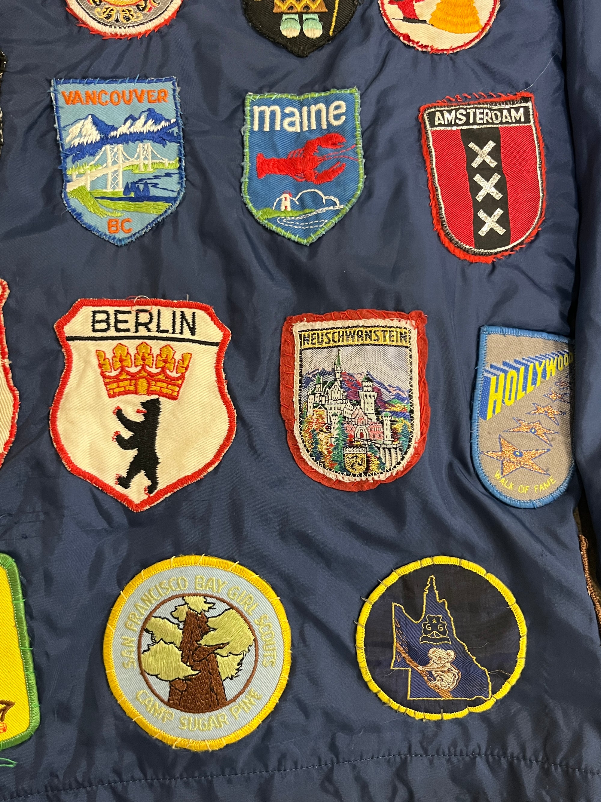 Vintage 1970’s Travel Patched Nylon Jacket
