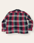 Vintage 1960’s Rayon Shadow Plaid Mended Shirt
