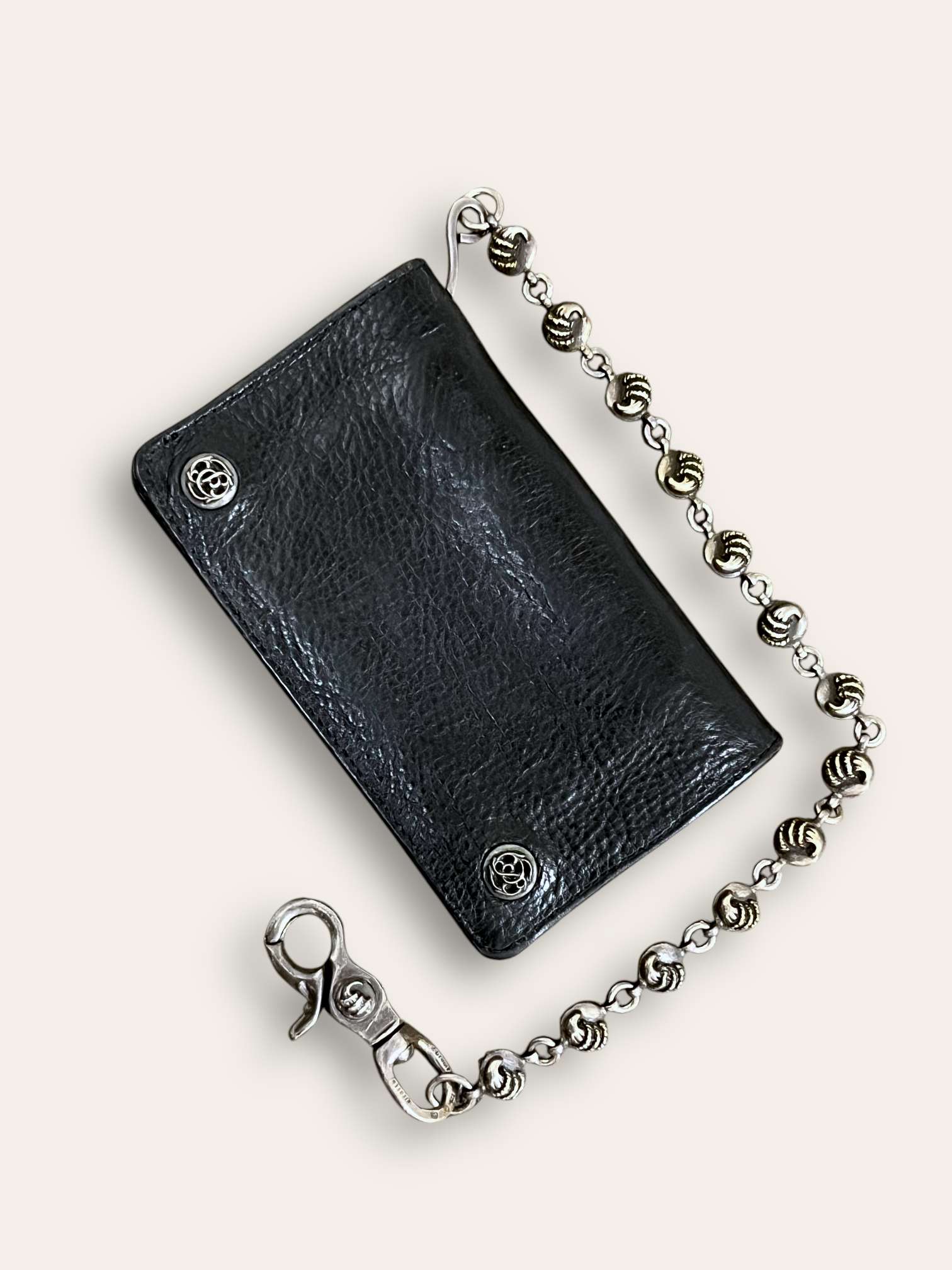 Vintage Chrome Hearts Leather Wallet + Chain – Afterlife Boutique Vintage Chrome Hearts Leather Wallet + Chain – Afterlife Boutique