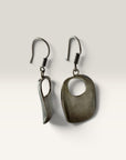 Vintage Modernist Sterling Silver Drop Earrings | Mexico 925