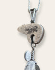 Vintage Navajo Ben Begay Bear Heartine Sterling Silver Necklace