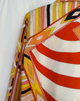 Vintage 1960’s Emilio Pucci Geometric Silk Blouse | Made in Italy Saks Fifth Avenue Silk Shirt