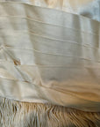 Vintage 1950’s Silk Ecru Strapless Fringe Dress