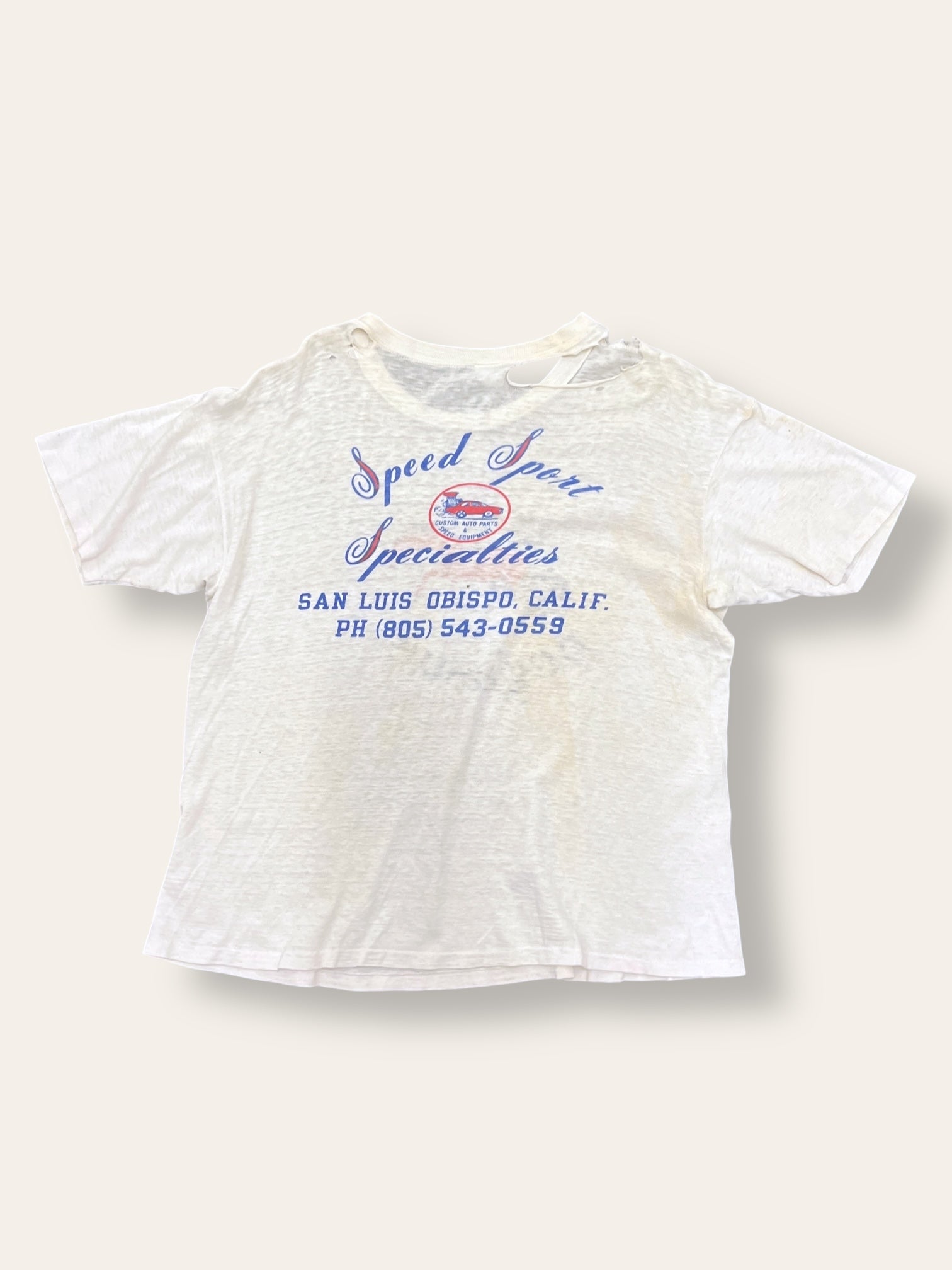Vintage 1960’s Thrashed Pegasus Speed Sport Racing T-Shirt