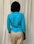 Vintage 1950’s Turquoise Fleck Miller Western Rayon Shirt