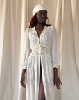 Vintage 1940’s Creme Lace Open Night Robe