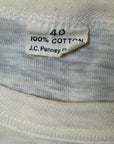 Vintage 1940’s J.C. Penney Cotton T-Shirt | Heritage Blank Antique White Shirt
