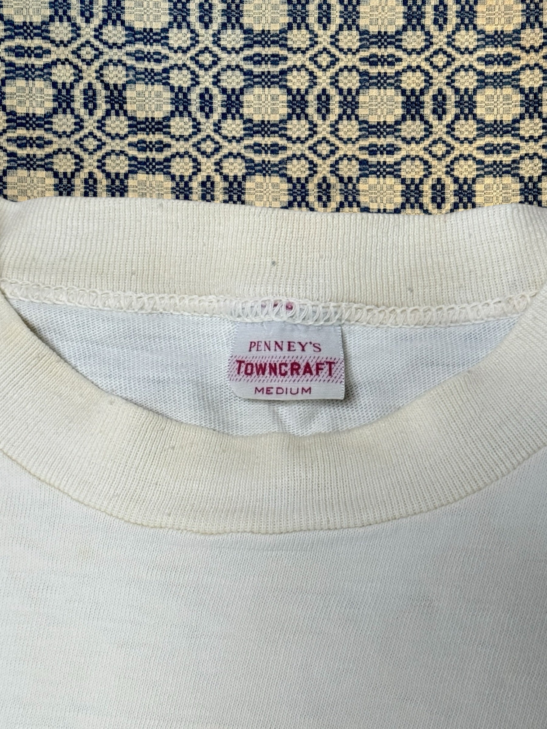 Vintage 1950's Towncraft Cotton T-Shirt | Heritage Blank Antique