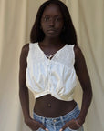 Vintage 1900s Edwardian Crochet Tank Top | Antique Blouse Romantic Cottagecore