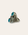 Vintage Navajo 1970’s Sterling Silver and Turquoise Ring Size 9