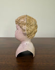 Antique 1900s Minerva Metal Doll Head by Buschow & Beck | Molded Blonde Hair