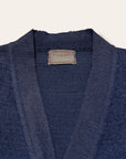 Vintage 1940s McGregor Navy Mohair Cardigan Leather Buttons | Vintage Workwear