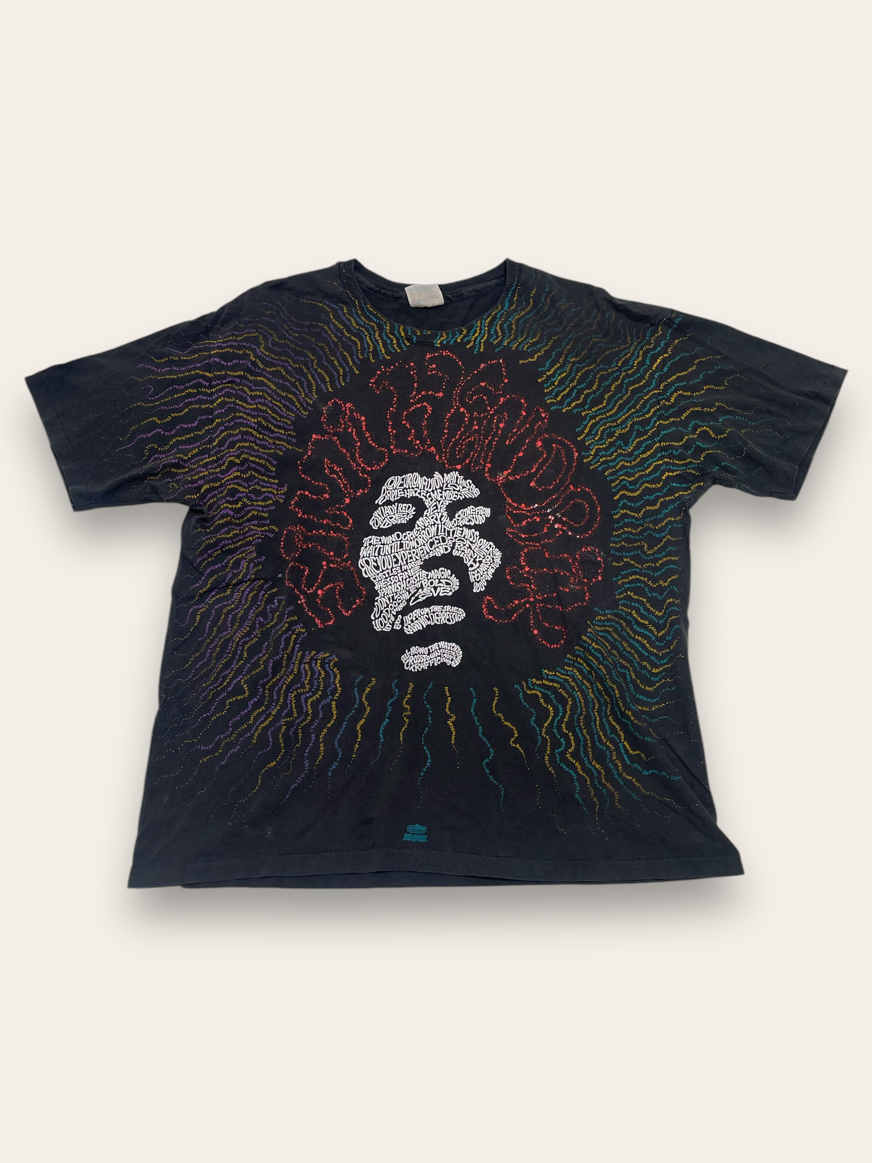 Vintage 1990's Jimi Hendrix Lyrics AOP T-Shirt – Afterlife Boutique
