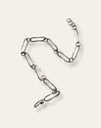 Vintage Sterling Silver Handmade Paperclip Link Necklace | 14.5" Chunky Chain