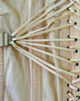 Vintage 1930s Blush Fan Lacing Corset | Lace-Up Lingerie Top