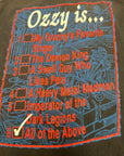 Vintage 1980s Ozzy Osbourne Tour T-Shirt | 1988 Ozzy Is…. All Of The Above Tee