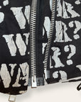 Vintage 1980s Lip Service “War?”Denim Moto Jacket | All Over Print Denim Jacket
