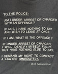 Vintage 1980’s Know Your Rights Police Protest T-Shirt