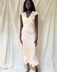 Vintage 1930’s Silk Bias Cut Peach Negligée