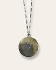Vintage Sterling Silver Aztec Calendar Necklace | Mexico 925 Sun Pendant | Figaro Chain Jewelry