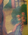 Vintage English MCM Pub Sign "Maids Head" | Mid Century Horse & Cart Tavern Wall Art | Framed British Bar Hand Painted Art