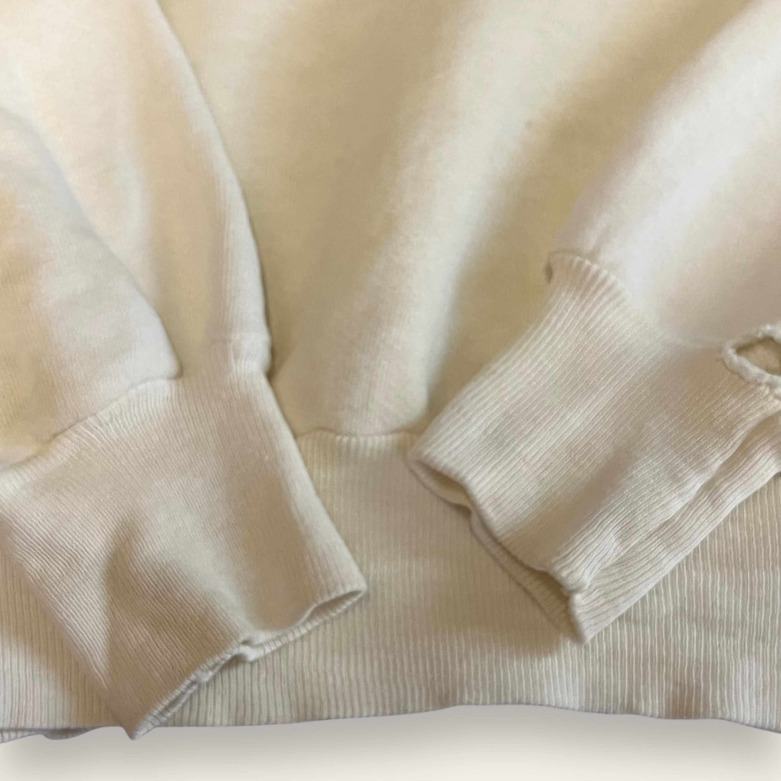 Vintage 1950's Creme Quarter Zip Pullover Sweatshirt – Afterlife Vintage 1950's Creme Quarter Zip Pullover Sweatshirt – Afterlife