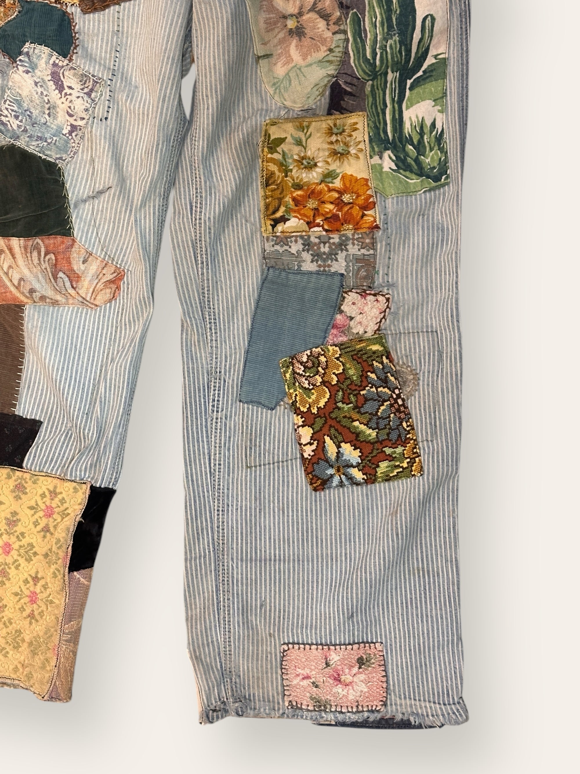 Vintage 1960’s Original Hippie Patched Lee Denim Jeans W:27
