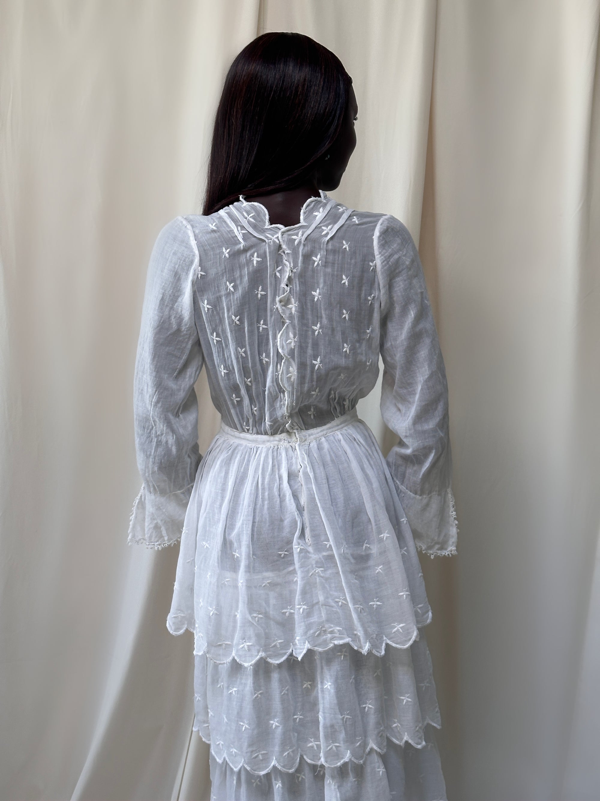 Vintage Early 1900’s Edwardian Tiered Lawn Dress