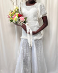 Vintage 1930’s Embroidered Organza Garden Dress