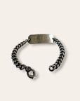 Vintage Sterling Silver WWII Identification Bracelet | Chunky Curb Link | 7” Chain Stamped