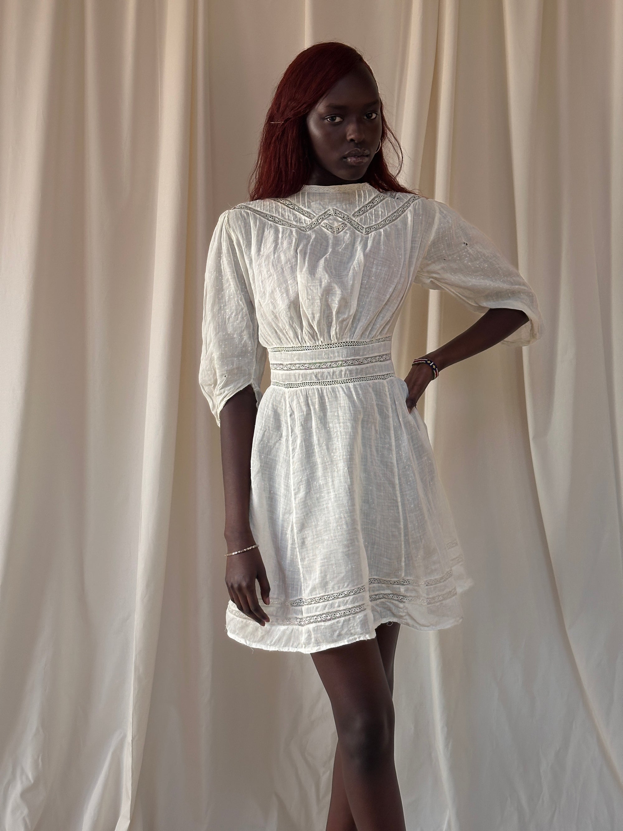 Vintage Edwardian Cotton Dress